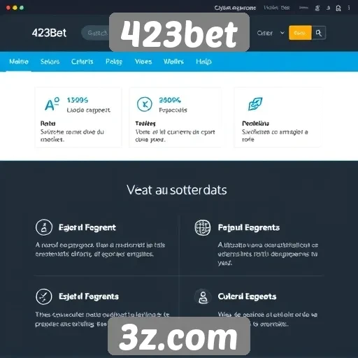 Análise da interface do usuário no site 423bet